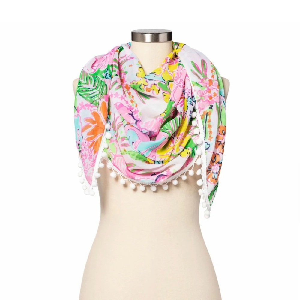 Lilly Pulitzer For Target Nosey Posie Scarf Womens NWT